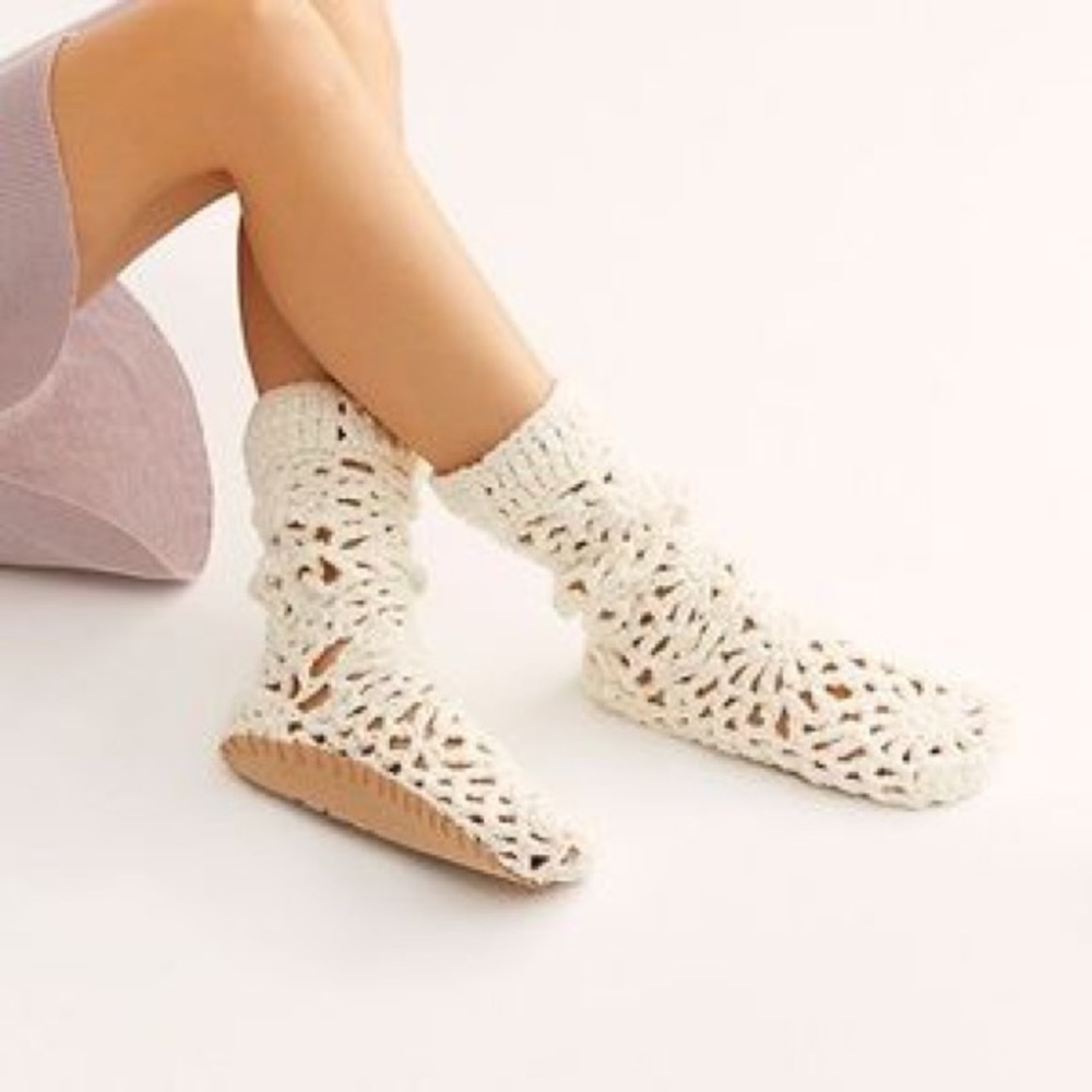 Free People - Warm Wishes Crochet Slippers